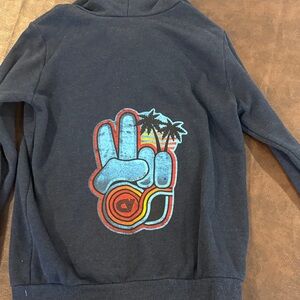 Californian Vintage navy graphic hoodie. Size 10